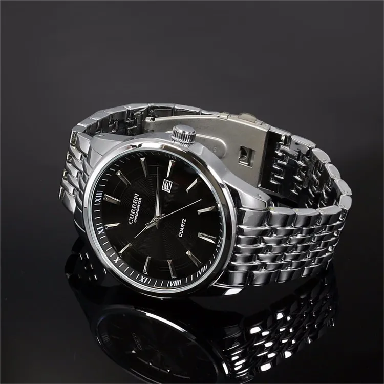 Мужские s часы Топ бренд класса люкс Curren Мужские полностью из нержавеющей стали аналоговые кварцевые повседневные часы с датой наручные часы Relogio Masculino