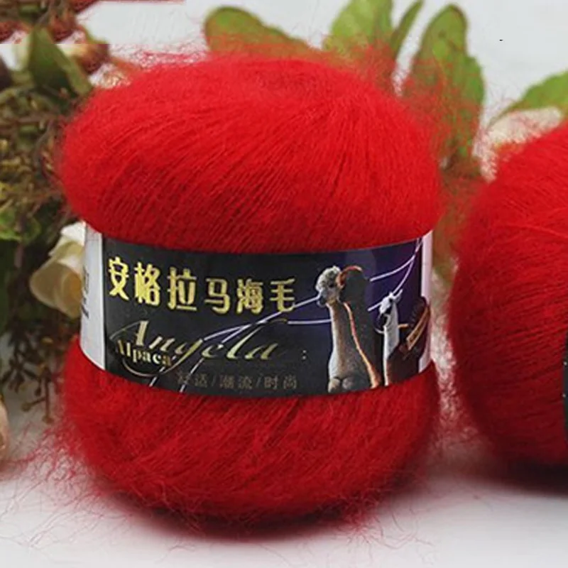 2 слоя Анжела мохеровая пряжа для плетения ручная вязка крючком Вязание для свитера шарф шляпа высокая прочность 42 г/шт. 20 цветов