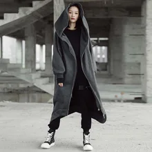 ZANZEA Женская Повседневная мешковатая Длинная толстовка верхняя одежда зимняя модная куртка с капюшоном и длинными рукавами и карманами