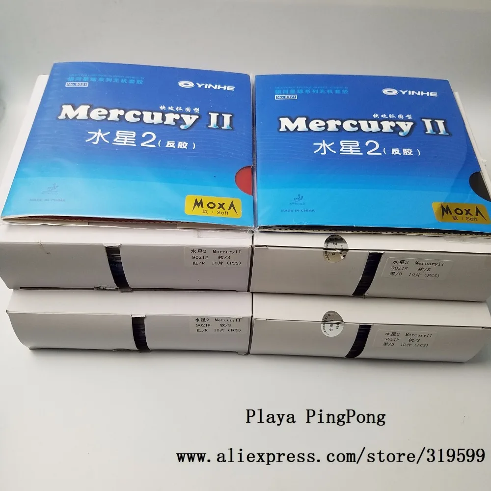 2x yinhe Mercury 2, резиновый 9021 для настольного тенниса, ракетки для настольного тенниса, ракетка для пинг-понга, резиновые прыщи