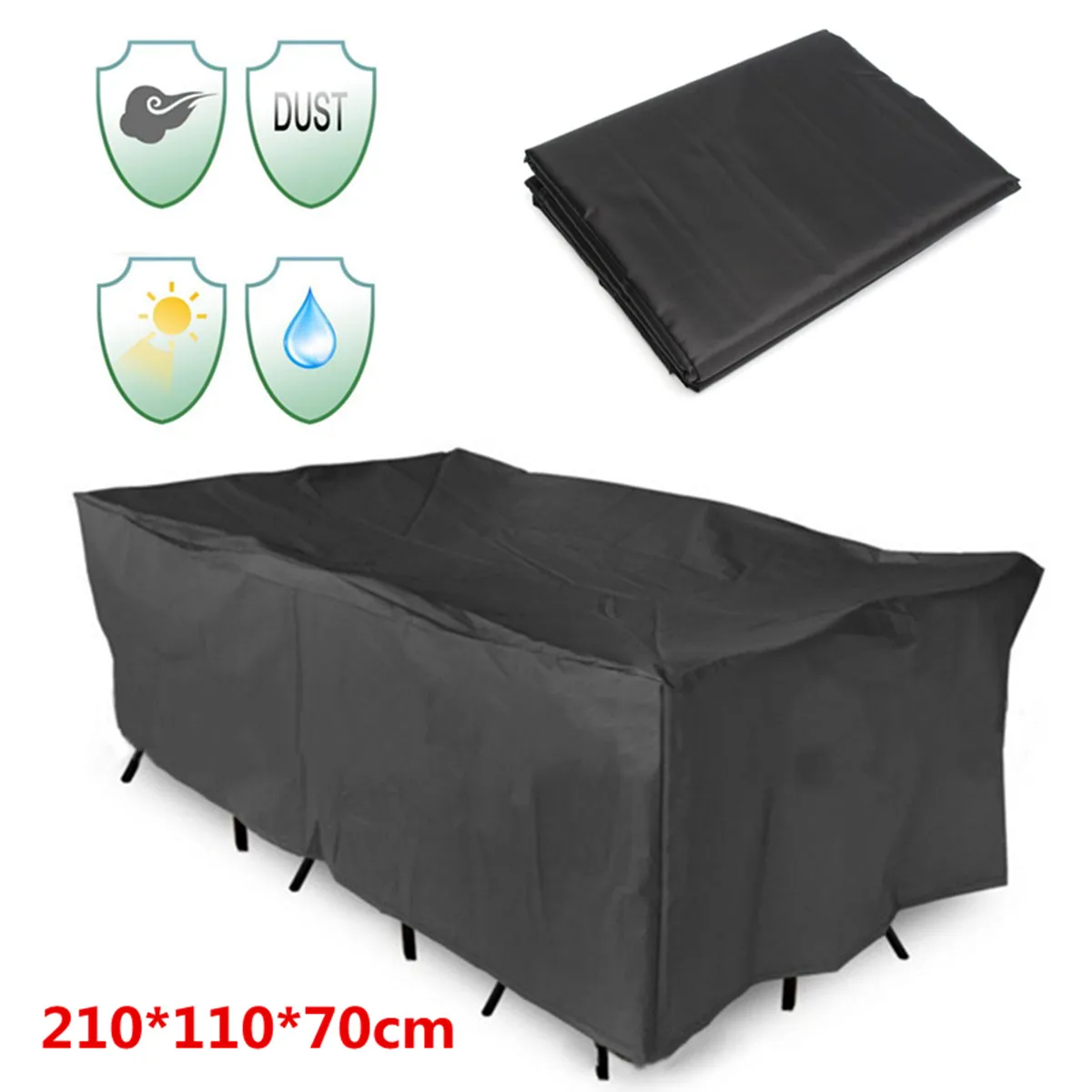 Polyester Outdoor Furniture Covers Shelter 210*110*70cm Garden Patio
