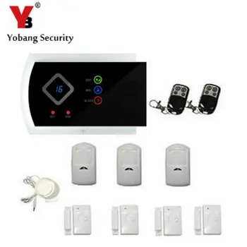 

YobangSecurity IOS Android APP English Russian Spanish Italian Slovak GSM Wireless Home Burglar Security Alarm System PIR Motion