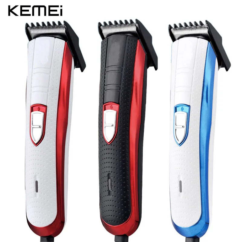 3 вида цветов Kemei профессиональный электрический машинка для стрижки волос Титан Сталь лезвия волос Триммер Парикмахерская резки волос