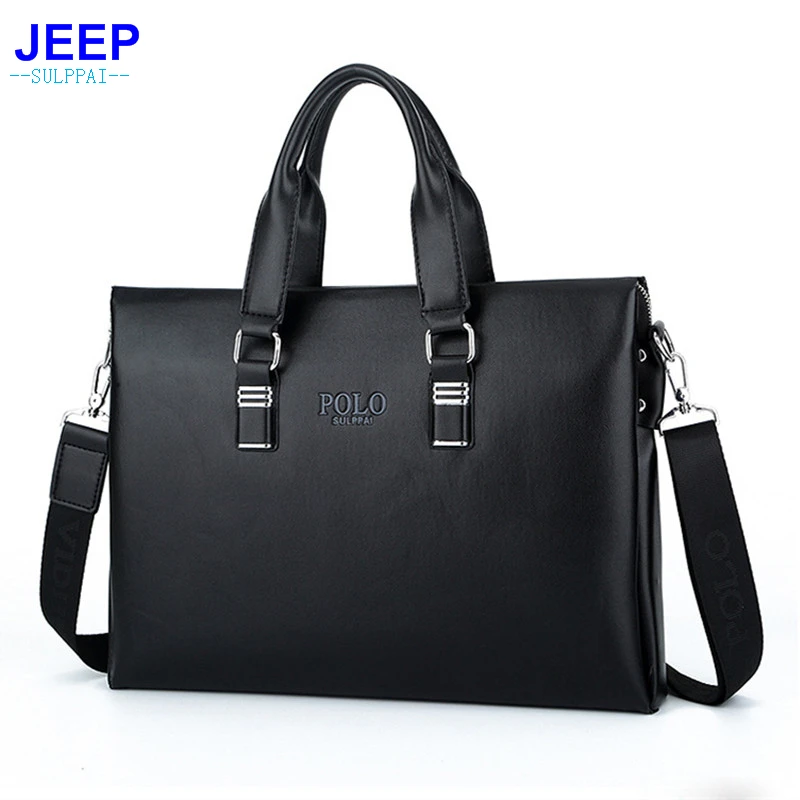 

HENGSHENG Polo men briefcase bag with pu leather business male briefcase men shoulder bag for wholesale leather men handbags