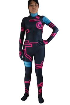 

High Quality Superhero Costume Female/Women/Girls/Lady Halloween Cosplay Zentai Catsuit Lycra Spandex Digital Print Bodysuit