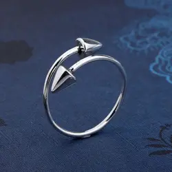 Mythic возраст Настоящее стерлингового серебра 925 Модный стрелка Arrowhead Геометрическая Винтаж re-значительные кольцо украшения подарок для