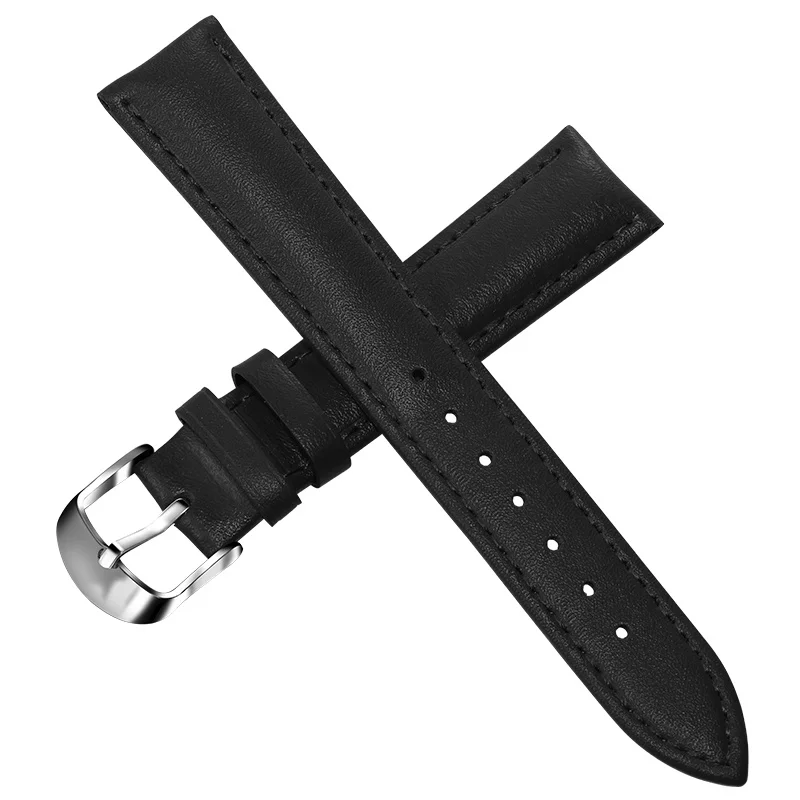 

2019 New Leather Watchband Men Women Watch Band 22mm 20mm 18mm 16mm 14mm 12mm Wrist Watch Strap Watchbands Bracelet Metal Buckle