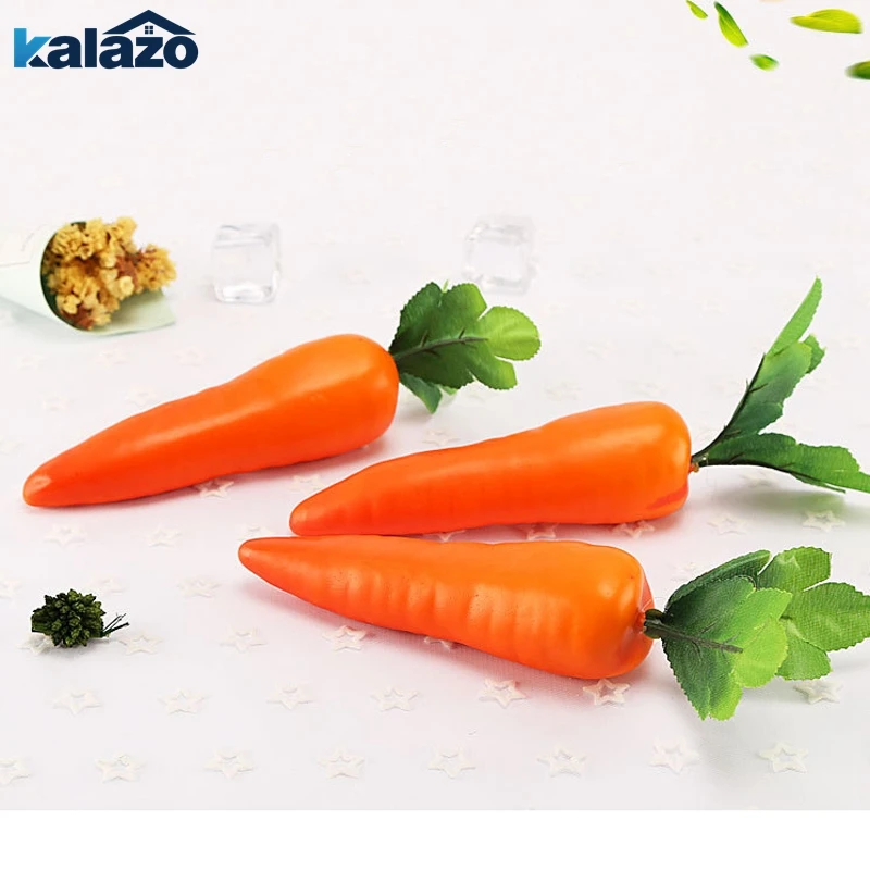 

1 pieces Carrots length 22cm Artificial Plastic Foam Carrot Fruit and Vegetable Berry Wedding Christmas Family Kitchen Decoratio
