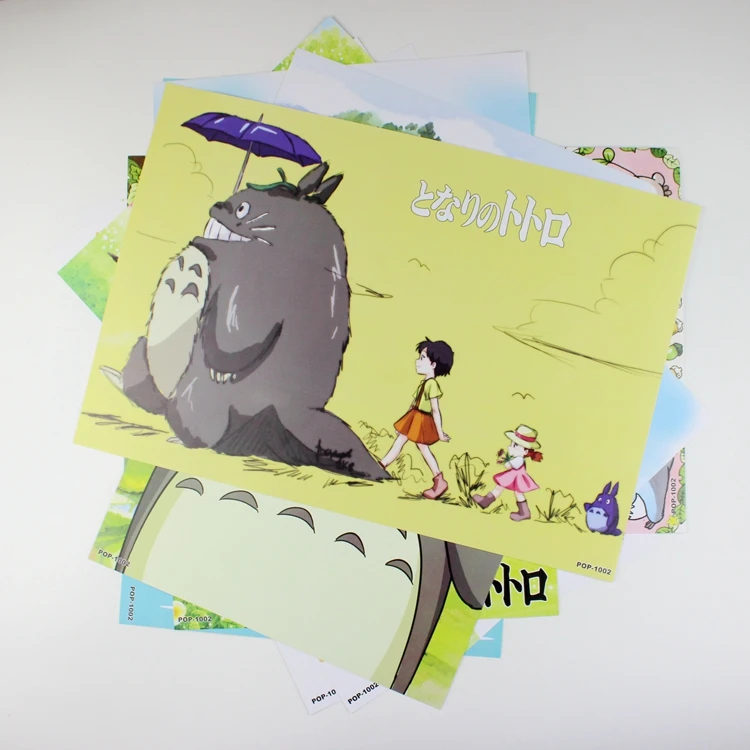 

8*(42x29cm)My Neighbor Totoro Anime around poster Wall decoration Wall Sticker birthday gift Cartoon Pictures