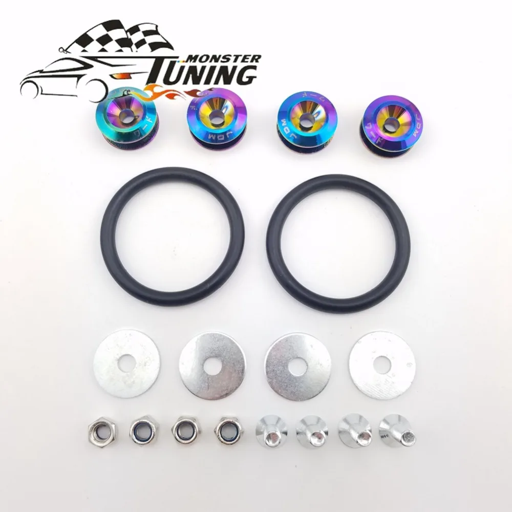 

Tuning Monster JDM Style Aluminum Bumper Quick Release Fasteners Fender Washers For Honda Civic Integra RSX And Universal Car