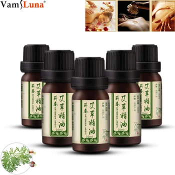 

5 Bottles 10ml Organic Aromatherapy Essential Oils for SPA Muscle Relieve - Wormwood Body Massage Oil