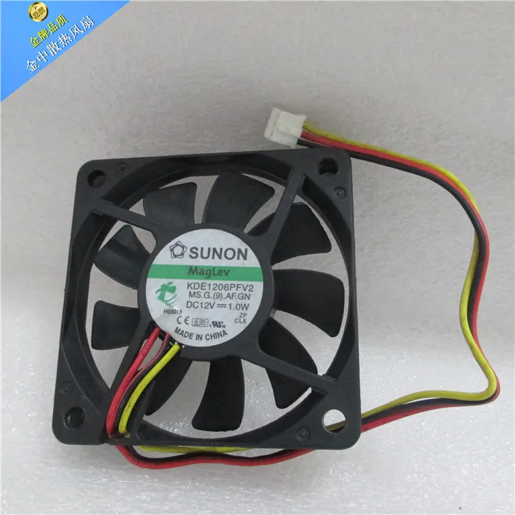 Оригинальный SUNON 6010 6 см 12V1.0W KDE1206PFV2 60*60*10 мм версия скоростного вентилятора с