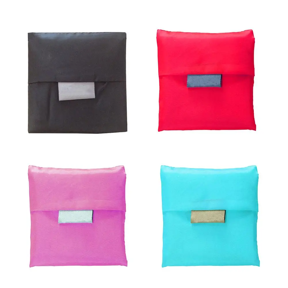 

Folding Eco-friendly Recyclable Reusable Shopping Bag Large Capacity Small Square Travel Grocery Handbag Shoulder Storage Totes