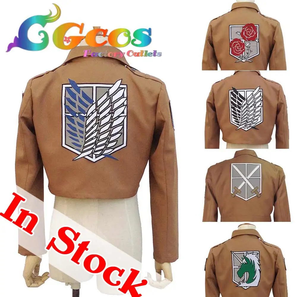 CGCOS Бесплатная доставка Косплей Костюм атака на Титанов Shingeki no Kyojin куртка пальто