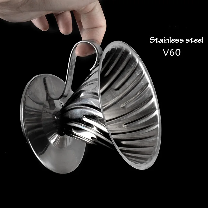 Koop FeiC 1pc rvs koffie druppelaar hario stijl V60 1 4cups voor barista