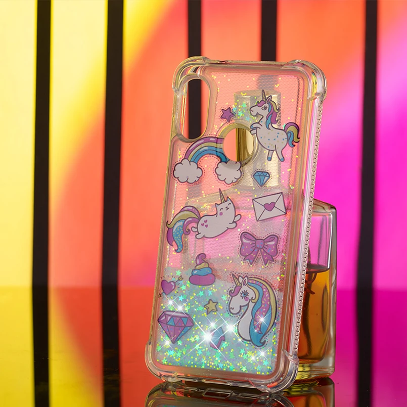 

Liquid Cute Cartoon Glitter Case For Xiaomi Redmi 6 6A 5 Plus 6 Pro Powder Animals Phone Cases For Xiaomi A2 Lite TPU Back Cover