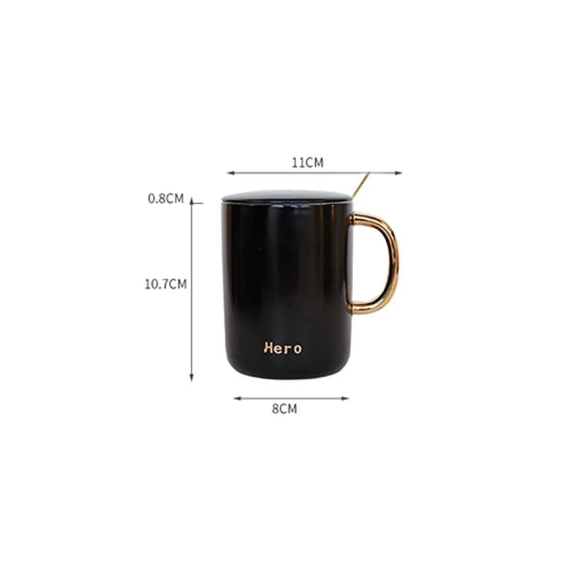 Unibird 1 шт., 400 мл, в скандинавском стиле, керамическая кружка для кофе и молока, для завтрака, для пары, чайная чашка, подарок для девочки, фарфоровый стакан с ложкой - Цвет: Mug with Spoon B