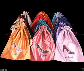 

10pcs Chinese Handmade Embroidered High-Heel Shoe Silk Clothes Shoes Bags
