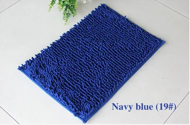 Домашний декор, синель, Ковровые Коврики, коврик для кухни, ванной комнаты, впитывающие коврики, нескользящий коврик(40*120), может быть настроен - Цвет: Navy blue 19