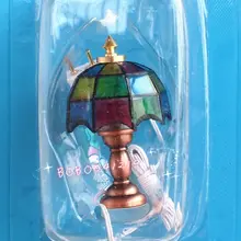 Кукольная Миниатюра 1:12 игрушка 12 В цветные Тиффани стол l AMP A35