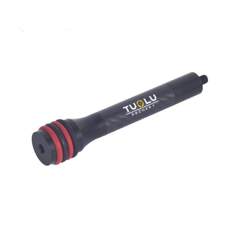 

6Inch Archery Stabilizer Carbon Fiber Rubber Shock Absorption Damping for Recurve Bow Compound Bow Hunting Shooting