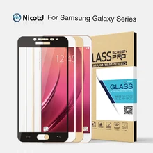 Полное покрытие из закаленного стекла для samsung Galaxy S6 S7 J2 J5 J7 Prime Note 4 Note 5 Galaxy A3 A5 A7 Защитная пленка для экрана