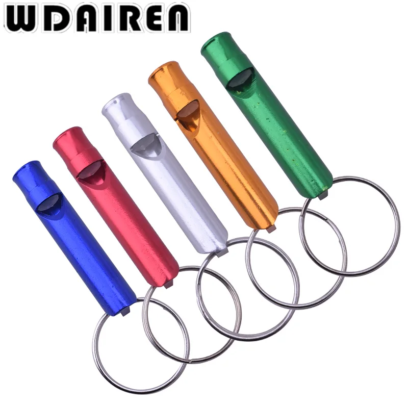 

5Pcs Multifunctional Aluminum Emergency Survival Whistle Keychain For Camping Hiking Outdoor Sport Tools Training whistle