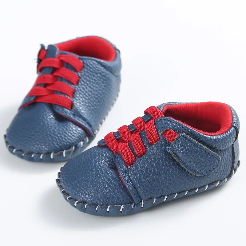 Cute Baby Boys Shoes PU Leather Boy Girls Soft Sole Non-Slip Magic Tape Spring Autumn Infant Casual Prewalker Baby First Steps