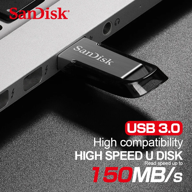 Sandisk CZ73 металла 3,0 USB флэш-накопитель 128 Гб 64 Гб флэш-накопитель 32 Гб оперативной памяти, 16 Гб встроенной памяти, модные флэш-карта памяти, Флеш накопитель usb флешки