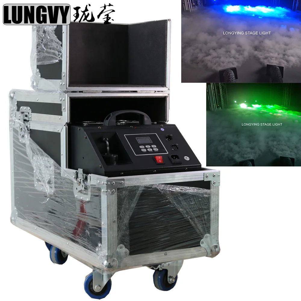 

Free Shipping Water Based Fog Machine High Power 2000W DMX Stage Dj Effect Low Lying With Double Hose and Outlet