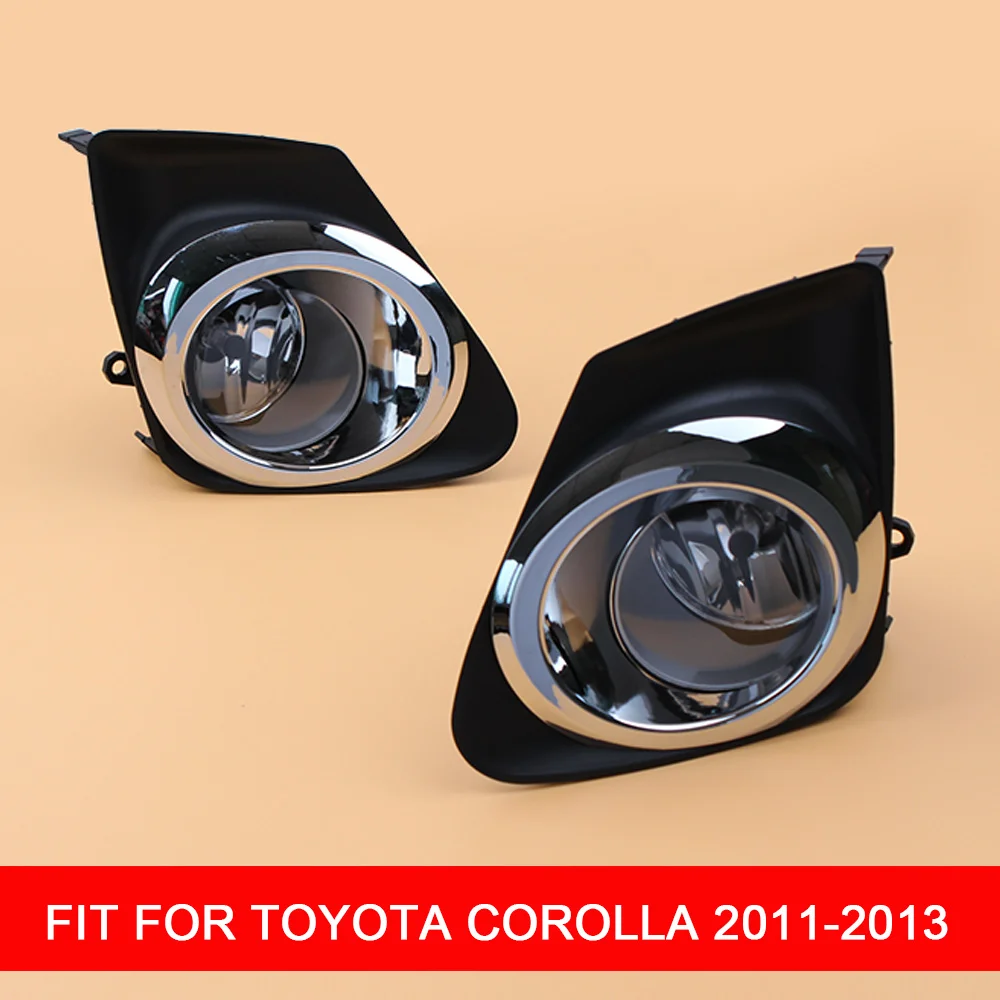 

1 Pair 12V Front Fog Light Assembly with Wire Relay and Switch Button Fog Lamps for Toyota Corolla/Altis 2011 2012 2013