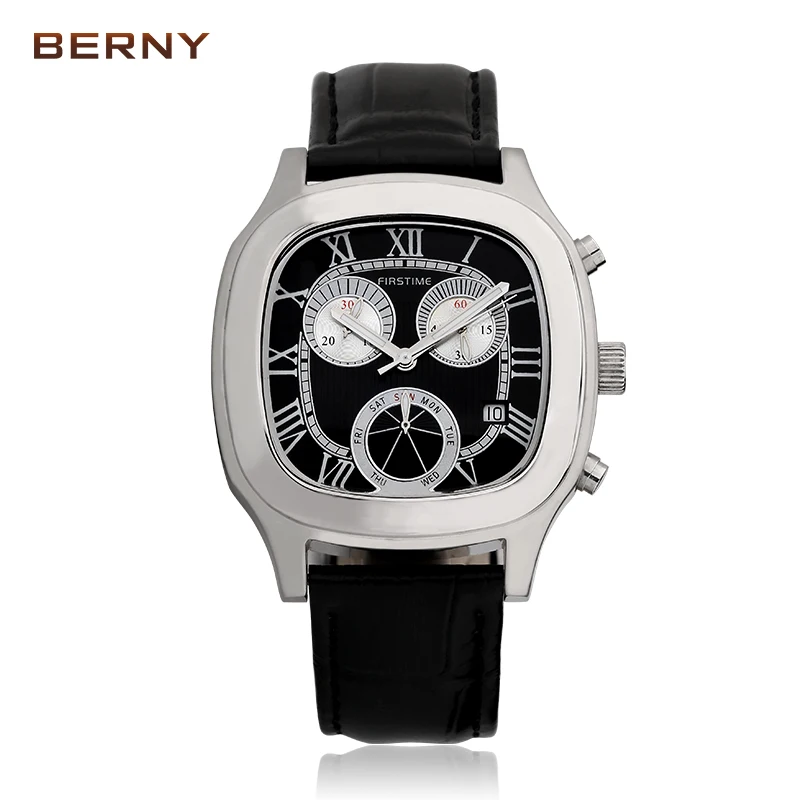 Kopen Berny Mannen Horloge Quartz Heren Horloges Mode Top Luxe Merk Relogio Saat Montre Horloge Masculino Erkek Hombre JAPAN BEWEGING