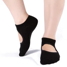 Женские носки для йоги, Нескользящие, с пятью пальцами, с открытой спиной, силиконовые, Нескользящие, носки с 5 носками, балетная одежда для фитнеса, хлопковые носки