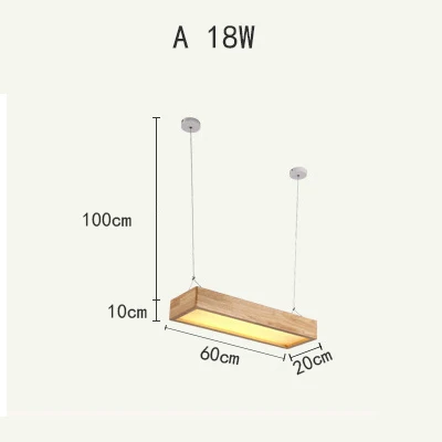 Скандинавские подвесные светильники деревянные светильники с акриловым абажуром офисный бар декоративный квадратный подвесной светильник современный подвесной светильник - Цвет корпуса: A