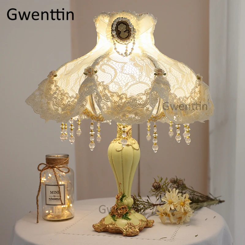 Candeeiros de Mesa Luminárias para o Quarto da Menina Princesa Moderna Suporte Cabeceira Lâmpada Mesa Casamento Decoração Casa Luminária Led 12 Princesa moderna candeeiros de mesa led suporte