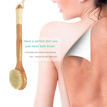 

Natural bristle bath brush Wooden Body Maasage Health care Bath Brush Body Maasage Health Care Bath Brush for bath body scrub