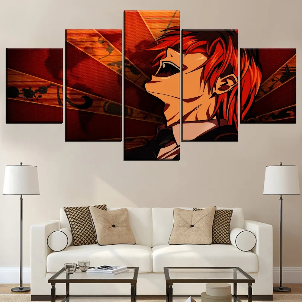 Холст HD печатает аниме тетрадь смерти плакат Wall Art рамок для Гостиная 5 штук Кира