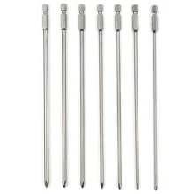 7 pçs phillips cabeça chave de fenda bits 200mm longo cruz magnética chave de fenda bit s2 aço phillips cabeça brocas