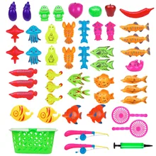 50 шт. рыболовная игрушка для ванны магнитные игрушки Водонепроницаемые Плавающие рыбки игровые наборы с бассейн Обучающие Развивающие игрушки набор для детей