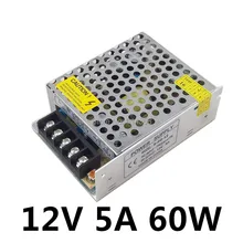 Светодиодный Питание 12V 5A 60W Светодиодный драйвер Питание Переключение полосы 3528 5050 освещение для трансформаторов Алюминий Non-Водонепроницаемый