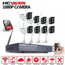 HCVAHDN Plug And Play 8CH NVR Беспроводной CCTV Системы 1080P HD IP66 Мини безопасности дома видео WI-FI IP Камера комплект видеонаблюдения
