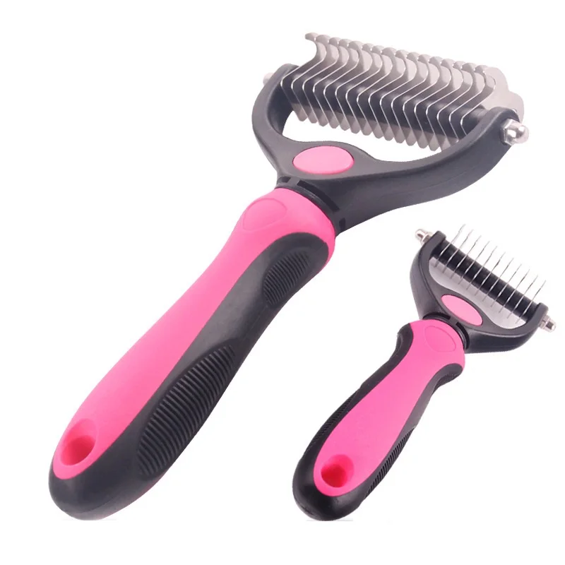 

Dog hairbrush Cat Brush Grooming Tools Stainless Steel Pet Trimmer Combs For Cat Deshedding Brush Pet dog accessories WLYANG