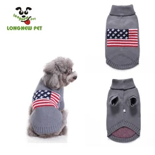 US Flag Color Pet Dog Sweater Blue Color Without Hoodies Very Cute Dog Apparel For Small Medium Dog