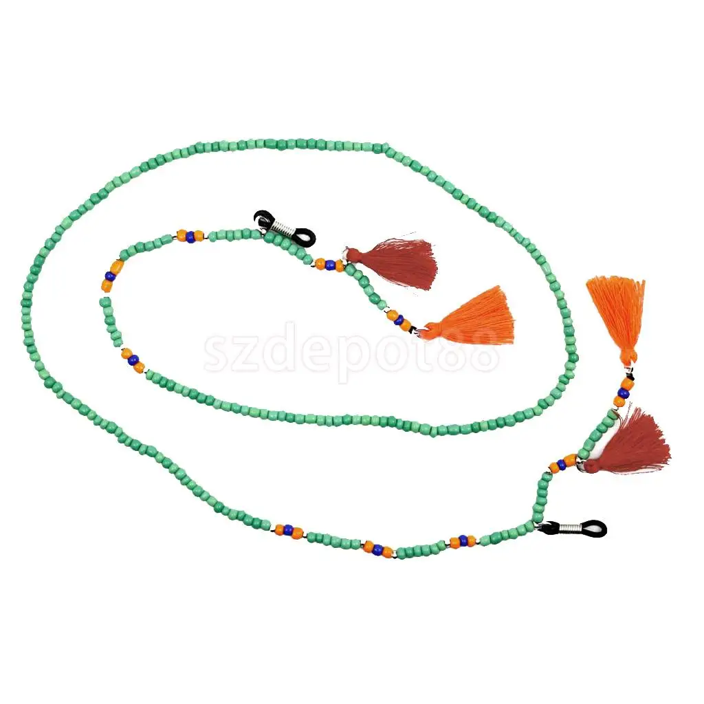 Sunglasses Neck Cord Strap Eyeglass Glasses Bead String Lanyard Holder Chain Bohemian Tassel Necklace