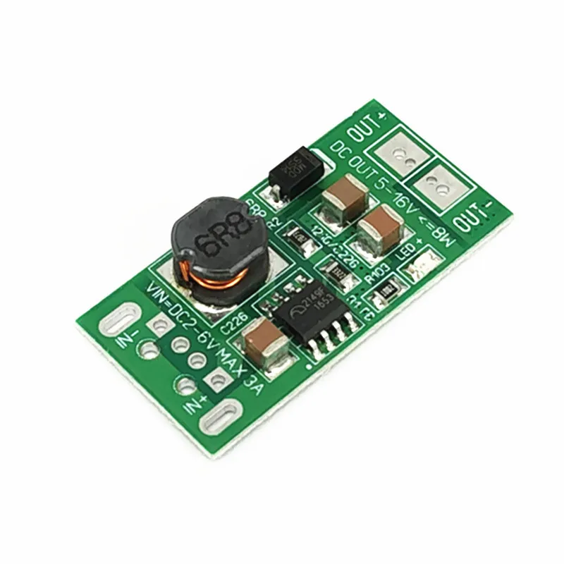 10pcs/lot Low voltage high power boost voltage regulator module 8W 5V~12V USB welding disk to DC version