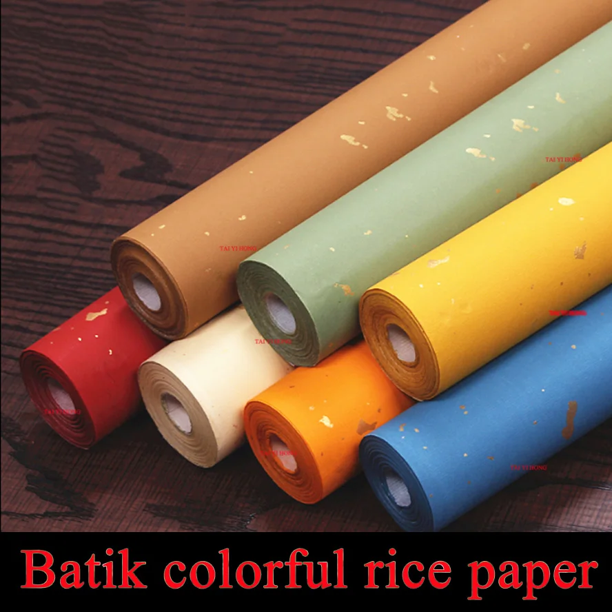 Buy 10m*35cm colorful rice paper for painting and