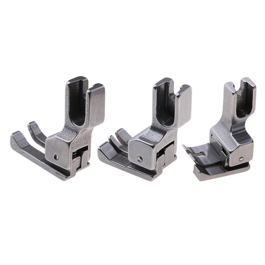 3 Pieces 1/4 1/8 1/16 Compensating Presser Foot Feet Sewing Machine Accessories For Sewing Knit & Thin Materials