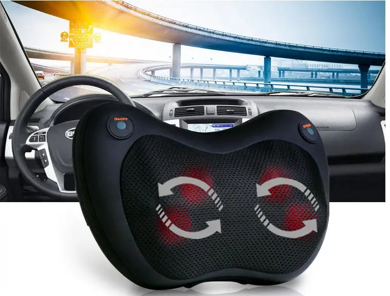 Home car dual use multifunction dish massager car massage pillow cervical lumbar leg massager