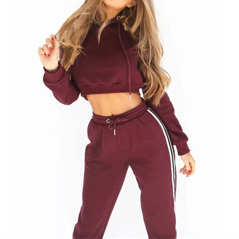 Conjunto deportivo manga larga para mujer, y pantalón Sudadera con capucha, chándal de 2 piezas, primavera y otoño, 2019|womens tracksuit set|hoodie sweatshirtpiece set AliExpress