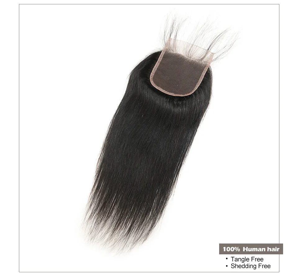 Hair Villa Human Hair 44 Swiss Lace Closure Brazilian Straight Hair Closure 8-20inch Free Middle 3 Part Closure With Baby Hair (4)